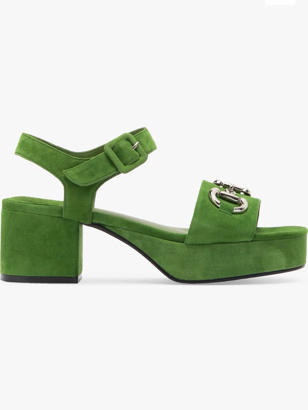“Timeless” Jeffrey Campbell Green Suede Platform Sandals - Picture 3 of 8